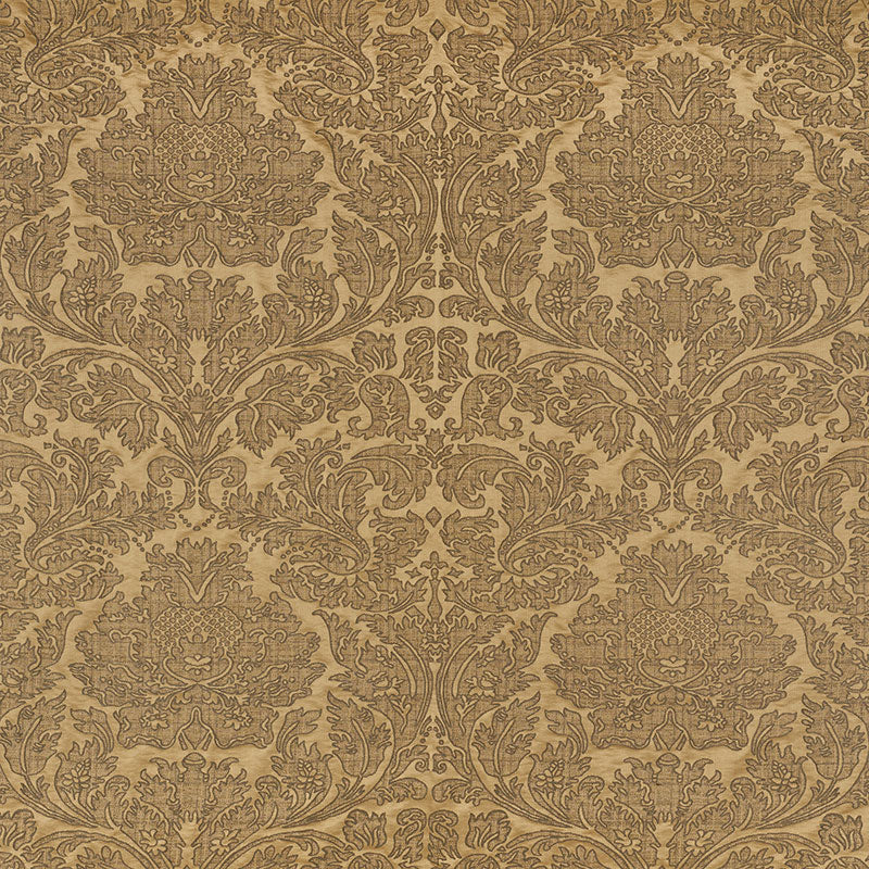 Schumacher 71482 Belice Damasco in Antique Gold Old Bad! Fab