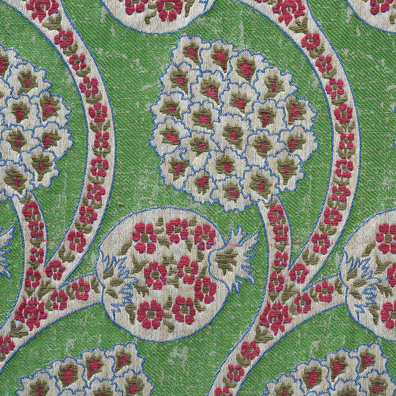 Schumacher 72001 PERSEPHONE in VERDANT Fabric - OTTOMAN CHIC