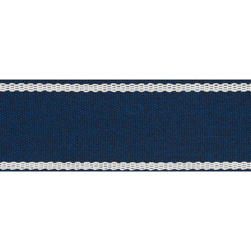 Schumacher 72404 SULLIVAN TAPE INDOOR/OUTDOOR in NAVY Trim -