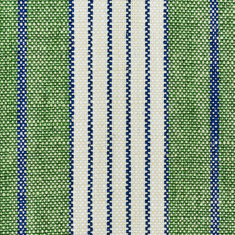 Schumacher 72605 HORST STRIPE in GREEN Fabric - NEW TRADITIO