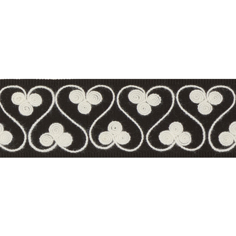 Schumacher 72743 Coquette Tape in BLACK Trim - ONCE UPON A T