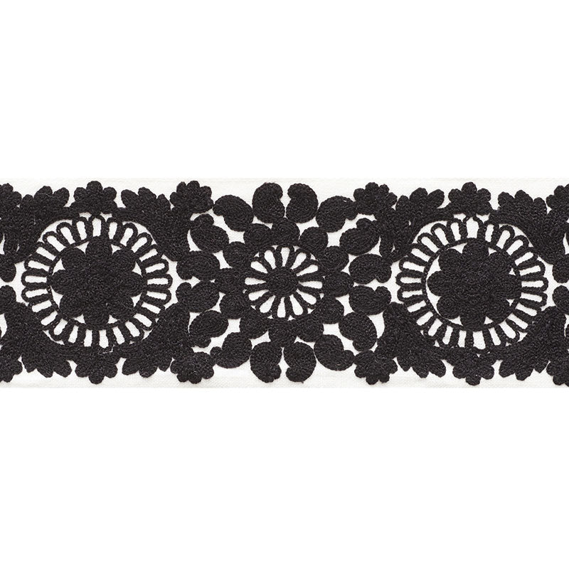 Schumacher 73621 JOELLE TAPE in BLACK Trim - HAPPY TOGETHER