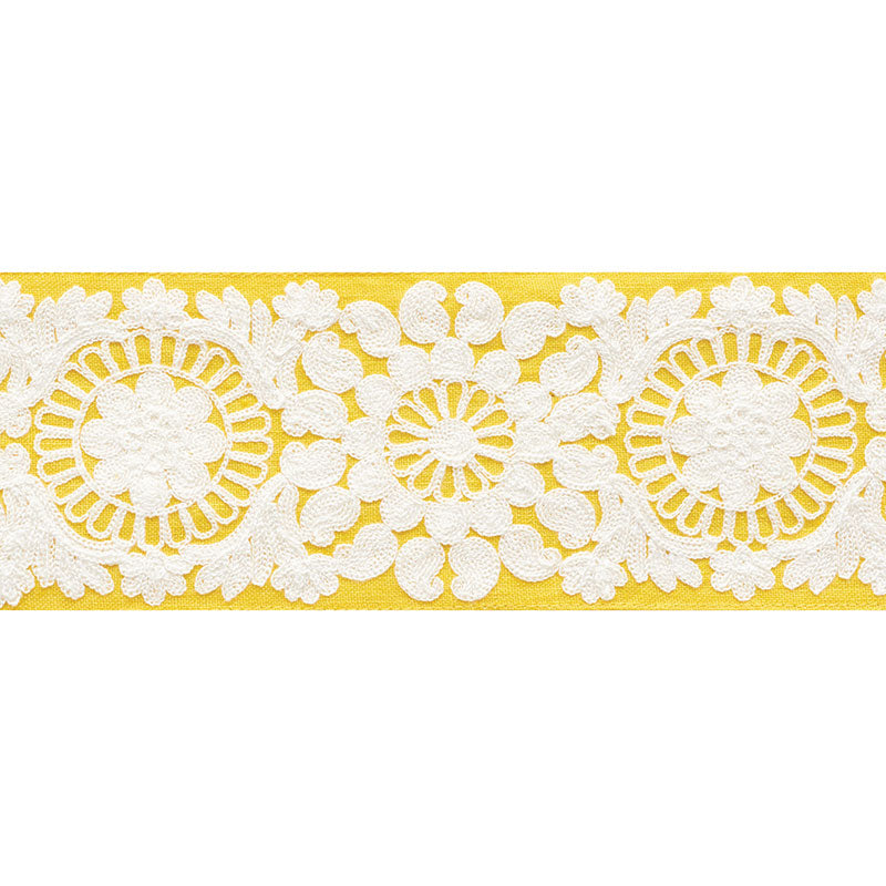 Schumacher 73624 JOELLE TAPE in YELLOW Trim - HAPPY TOGETHER