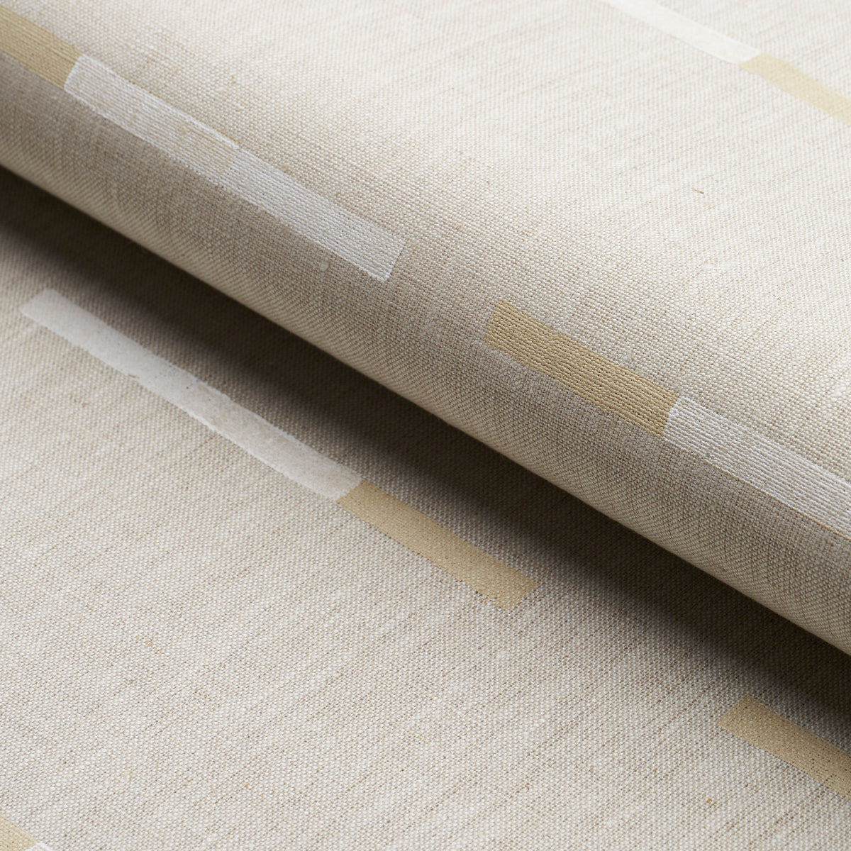 Schumacher 74033 OVERLAPPING DASHES in BUFF Fabric - CAROLIN