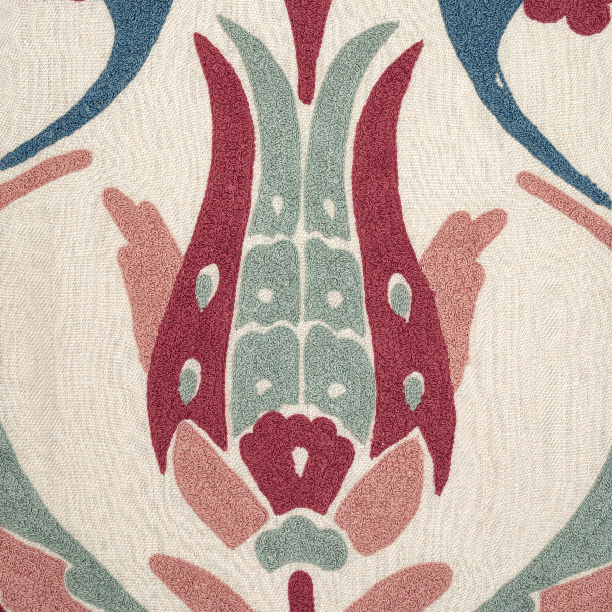 Schumacher 74140 ANAGADA EMBROIDERY in DUSTY ROSE Fabric - P