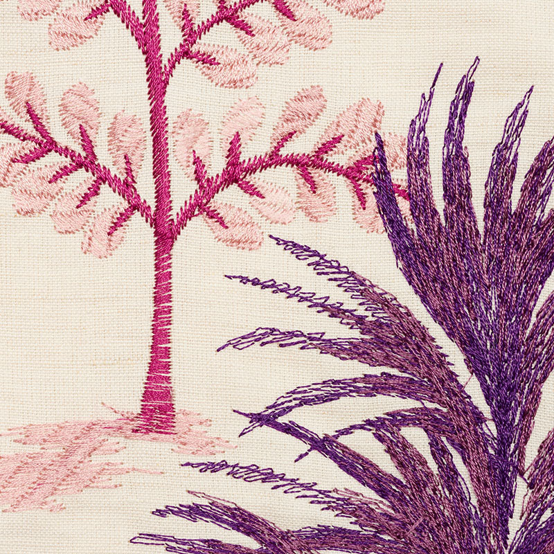 Schumacher 74171 PANDORA EMBROIDERY in AUBERGINE Fabric - PA