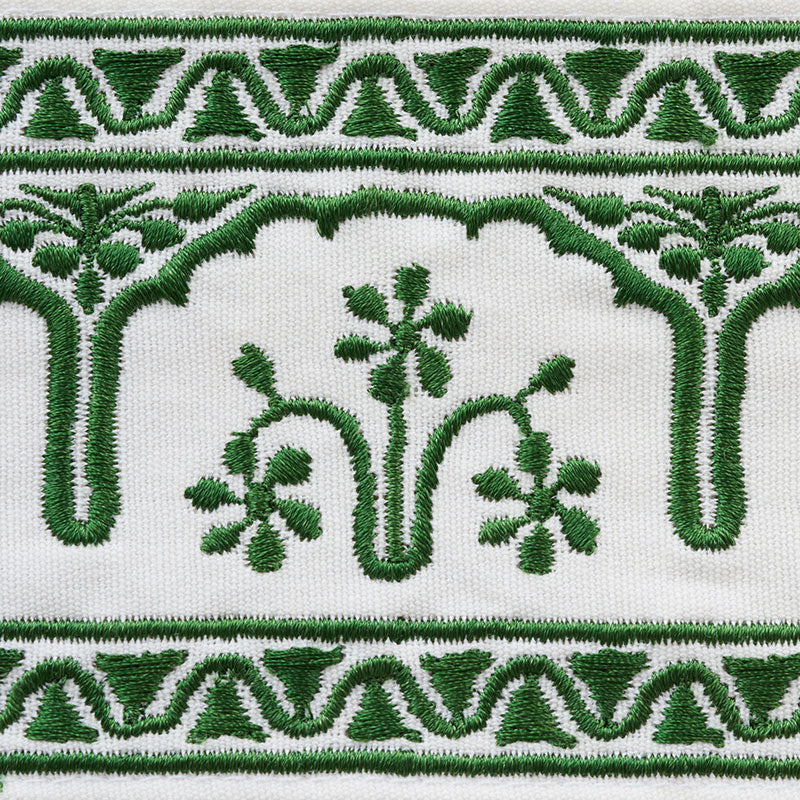 Schumacher 74192 NIKOLA TAPE in EMERALD Trim - OTTOMAN CHIC