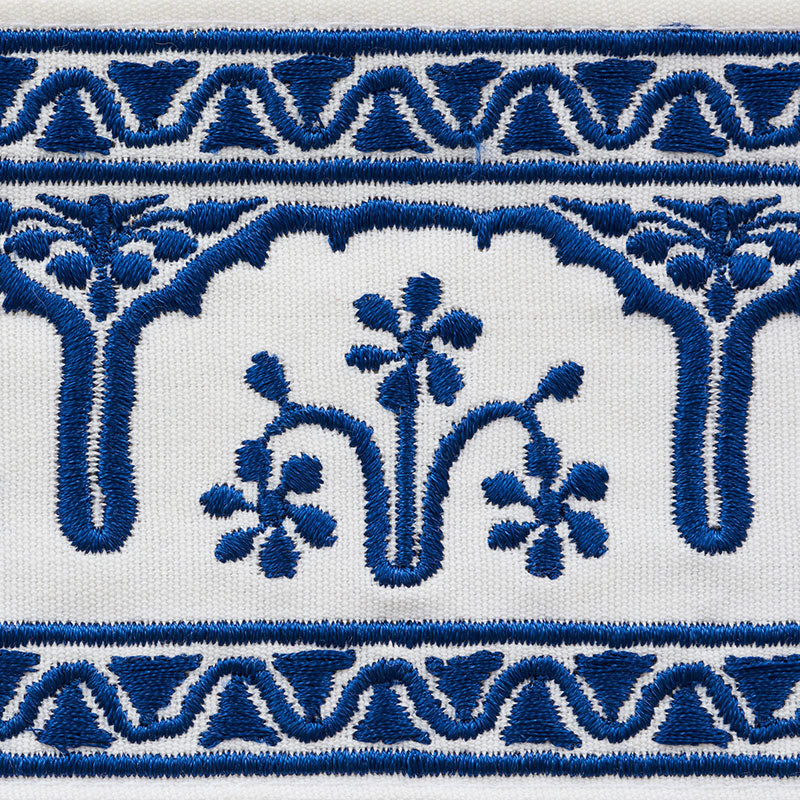 Schumacher 74193 NIKOLA TAPE in SAPPHIRE Trim - OTTOMAN CHIC