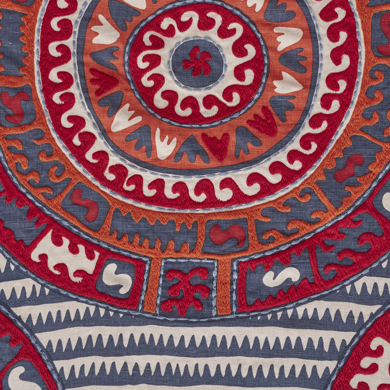 Schumacher 74470 CORFU in NAVY MULTI Fabric - PRIMITIVE BEAU