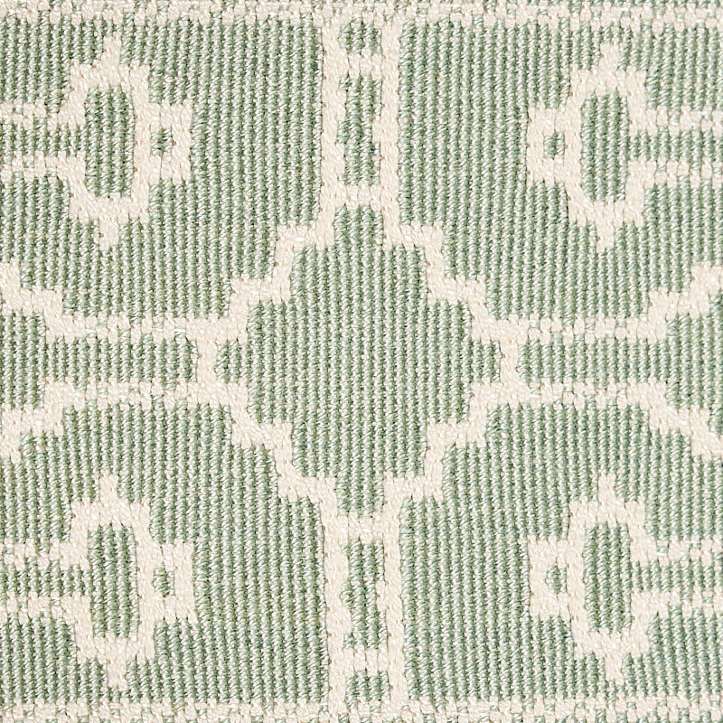 Schumacher 75286 FILBERT TAPE in AQUA Trim - NATURA