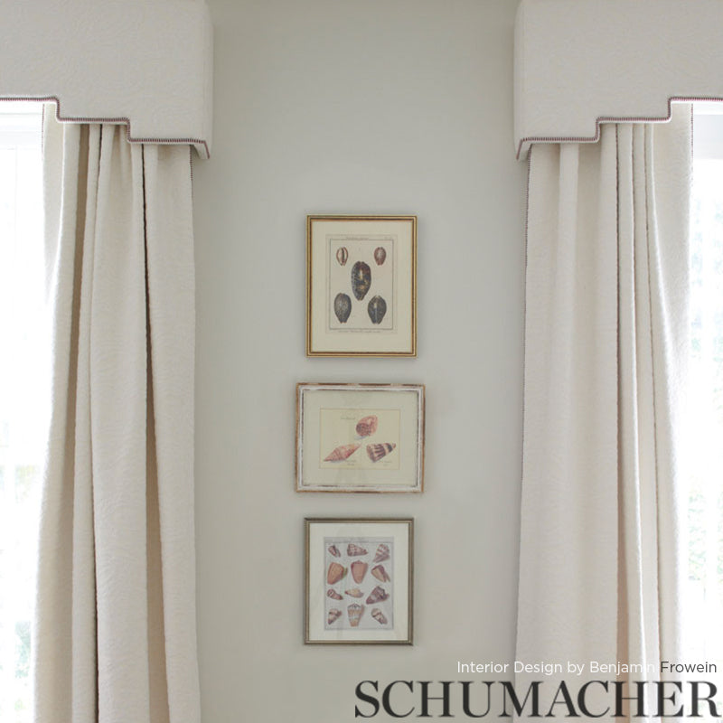 Schumacher 75511 HARDWICK in IVORY Fabric - NEW TRADITIONAL