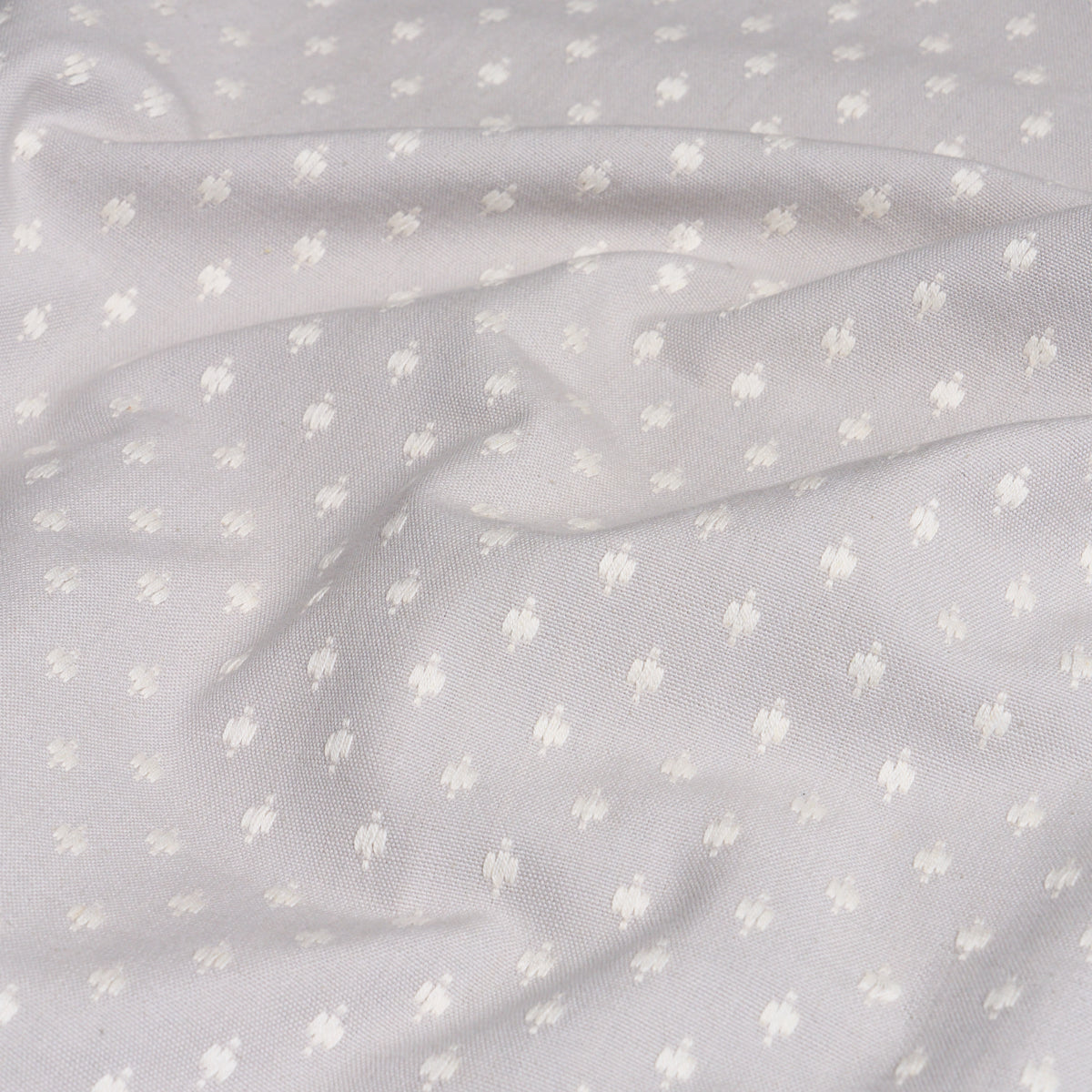 Schumacher 75535 BARLOW in IVORY ON GREY Fabric - NEW TRADIT