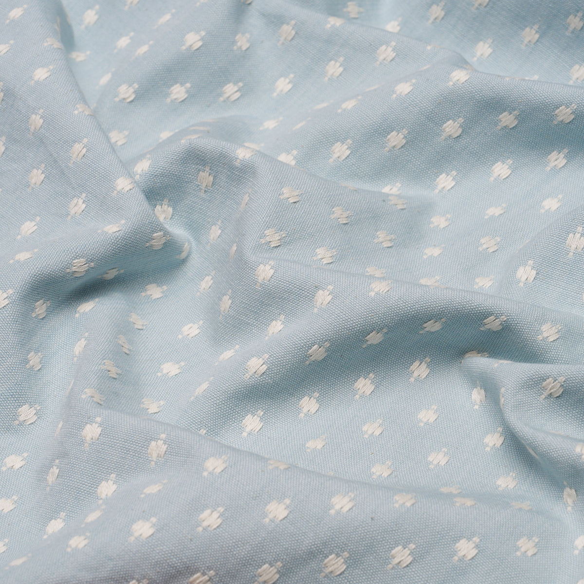 Schumacher 75538 BARLOW in SOFT BLUE Fabric - NEW TRADITIONA