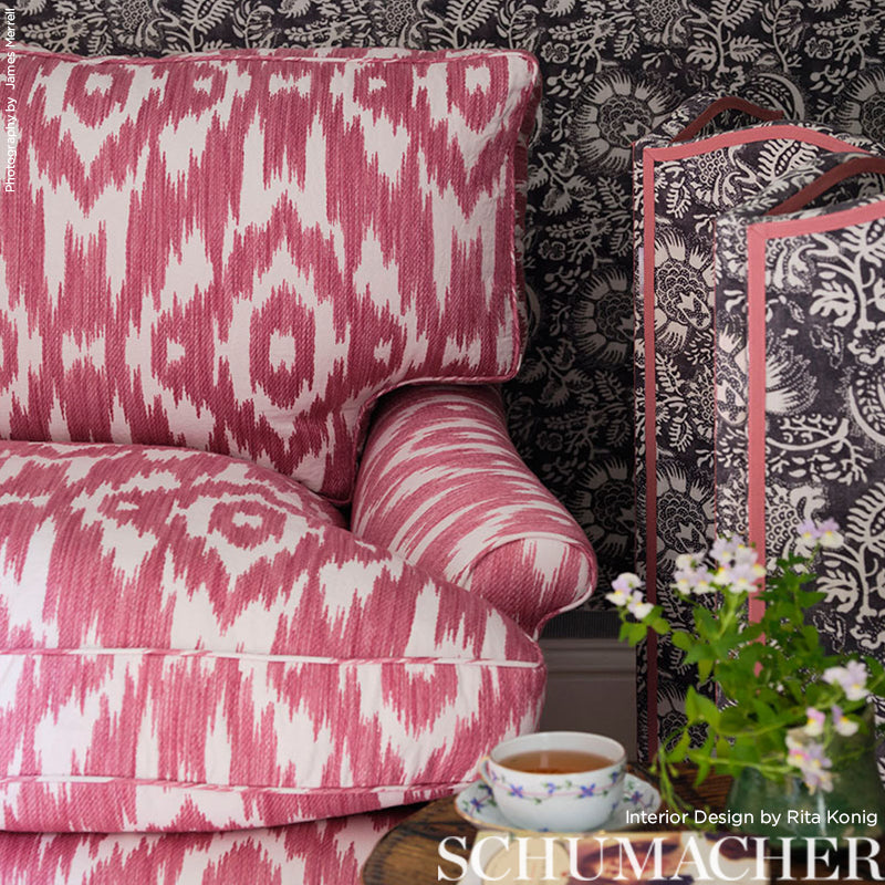 Schumacher 75550 DORSET in AZALEA Fabric - NEW TRADITIONAL