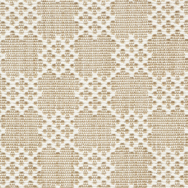 Schumacher 75560 ALBERT FRET in NATURAL Fabric - NEW TRADITI