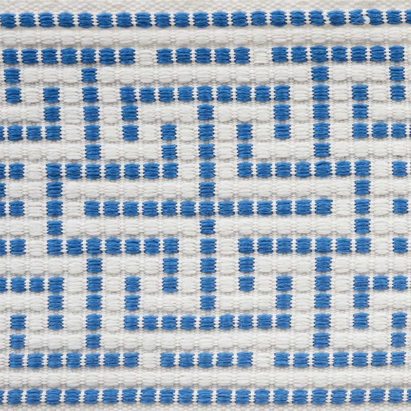 Schumacher 75950 MAZE TAPE INDOOR/OUTDOOR in BLUE Trim - IND