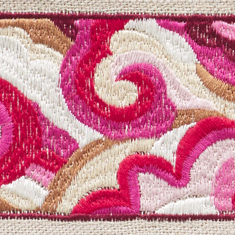 Schumacher 76220 Woodstock Tape in GARNET Trim - FREE SPIRIT