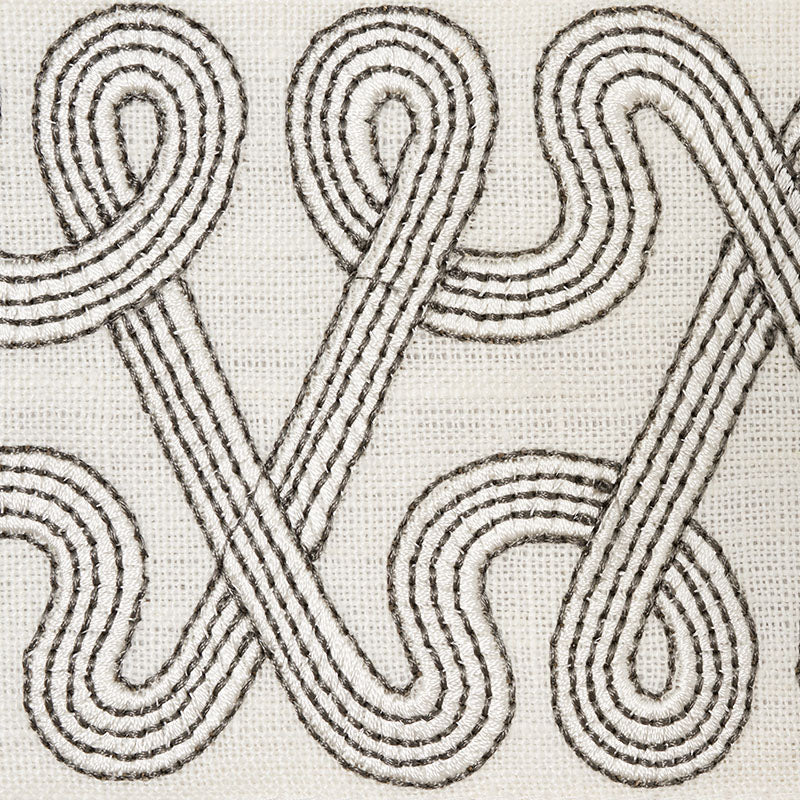 Schumacher 76730 FREEFORM EMBROIDERED TAPE in DOVE Trim - FR
