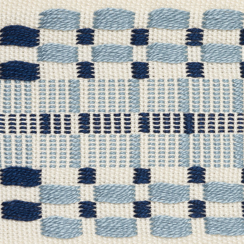 Schumacher 76950 BRIMFIELD TAPE in BLUES Trim - FOLK ART