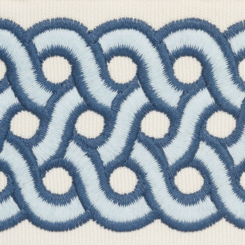 Schumacher 77153 MANDEVILLE TAPE in PACIFIC Trim - TIMOTHY C