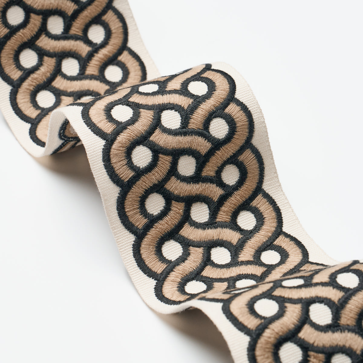 Schumacher 77155 MANDEVILLE TAPE in ALMOND Trim - PERENNIAL