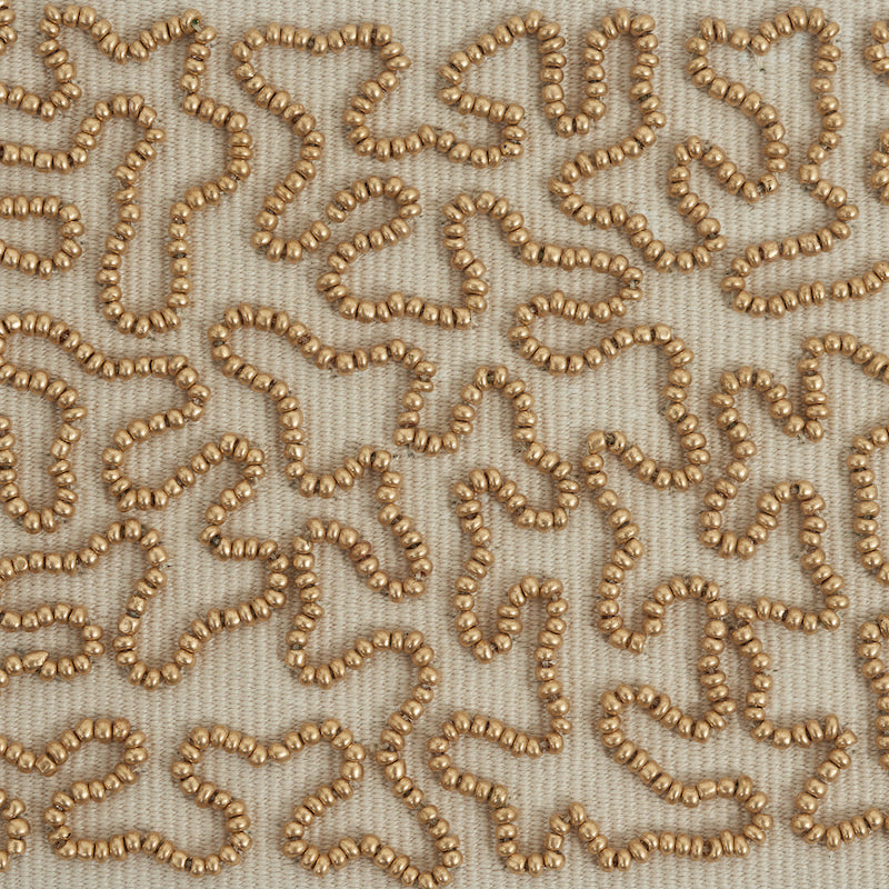 Schumacher 77481 VERMICELLI BEADED TAPE in GOLD Trim - RIVE