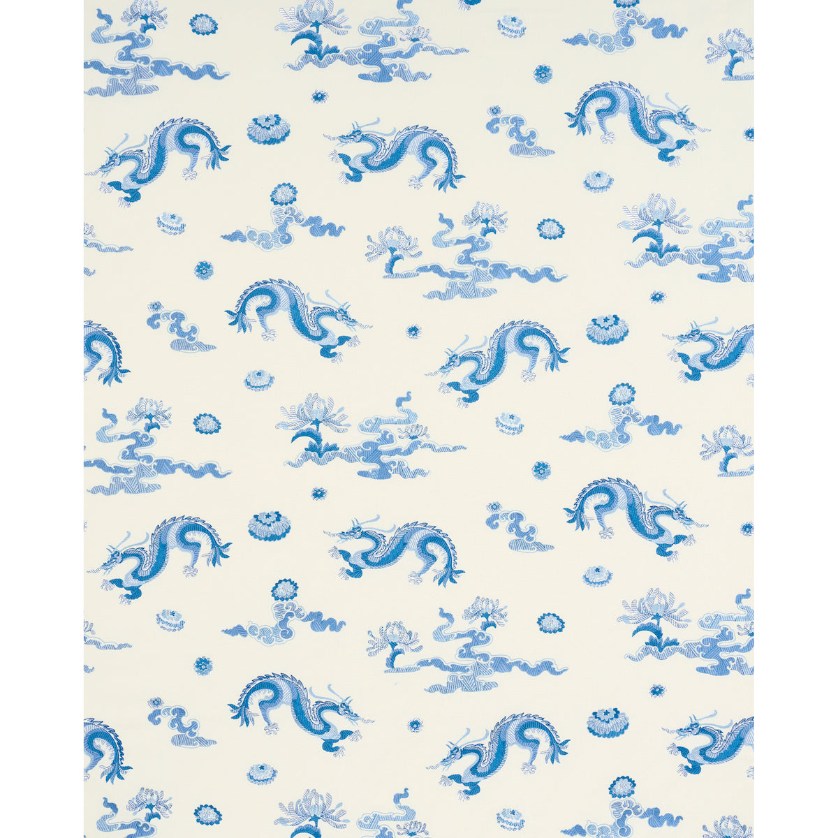 Schumacher Hanlun Dragon Embroidery Porcelain Fabric