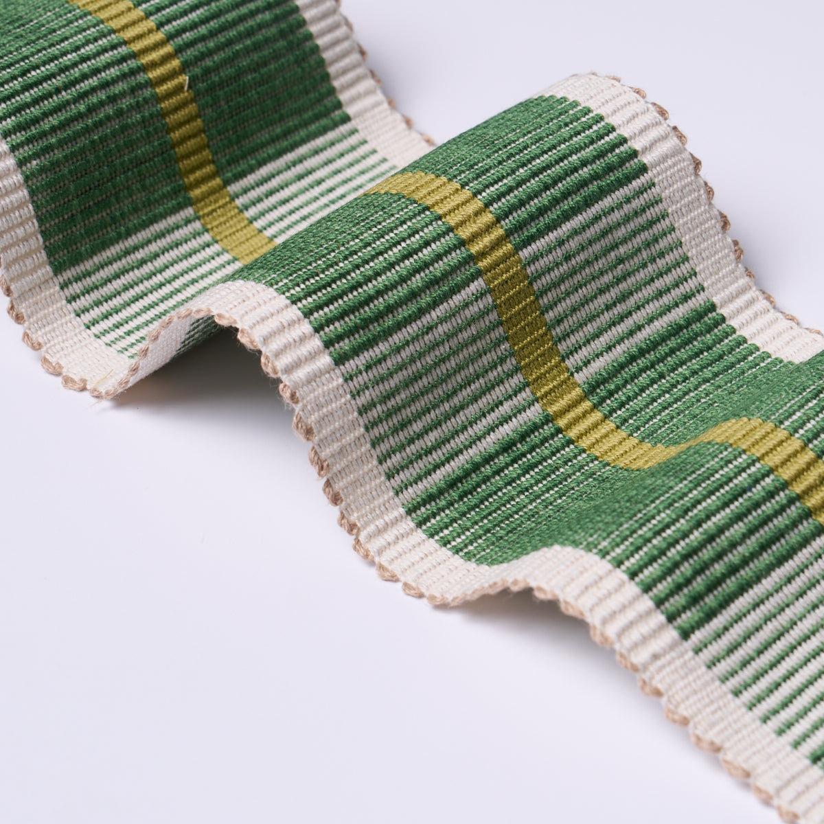 Schumacher 78978 CALCADA TAPE WIDE in GRASS Trim - PERENNIAL