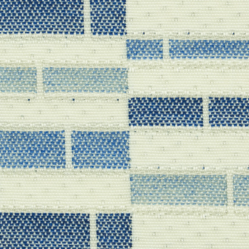 Schumacher Ashcroft Matelassé Indoor/Outdoor Blue Fabric