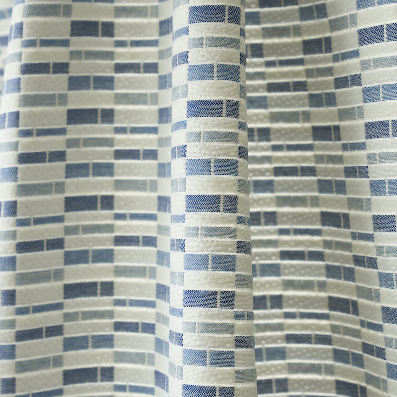 Schumacher Ashcroft Matelassé Indoor/Outdoor Blue Fabric