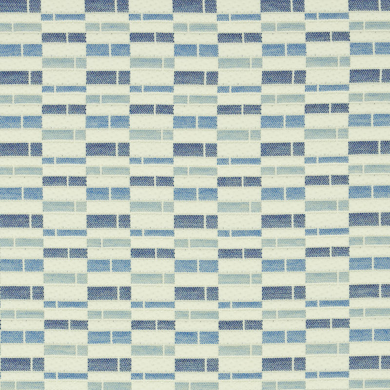 Schumacher Ashcroft Matelassé Indoor/Outdoor Blue Fabric