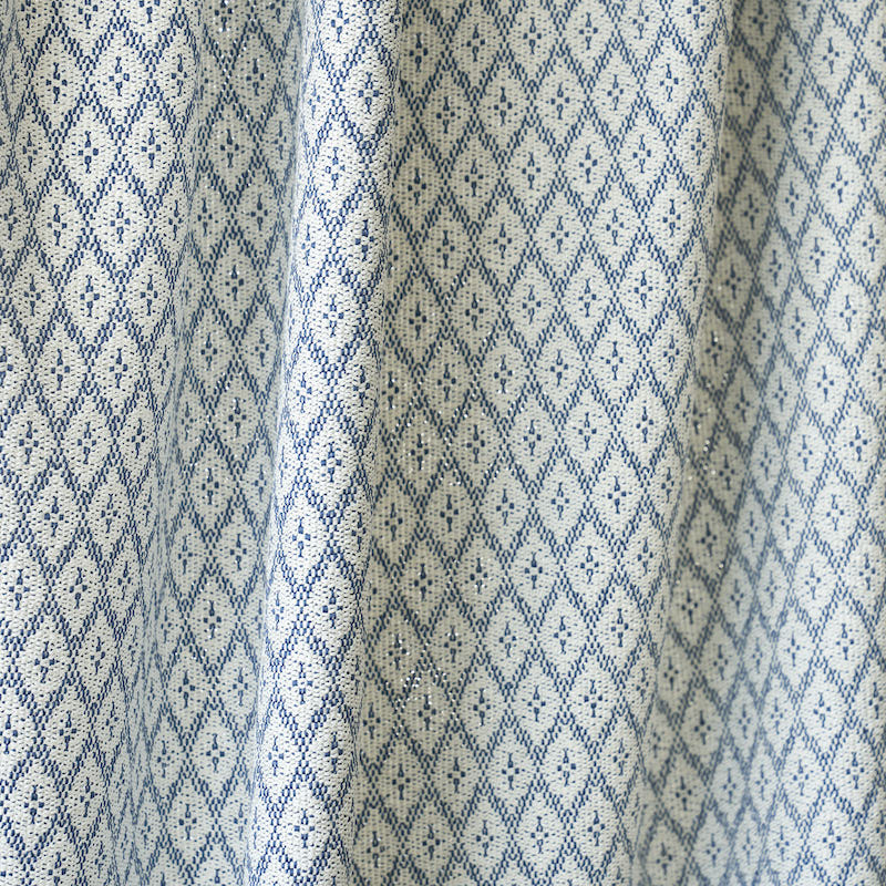 Schumacher Olmsted Indoor/Outdoor Blue Fabric - Eade's Wallpaper