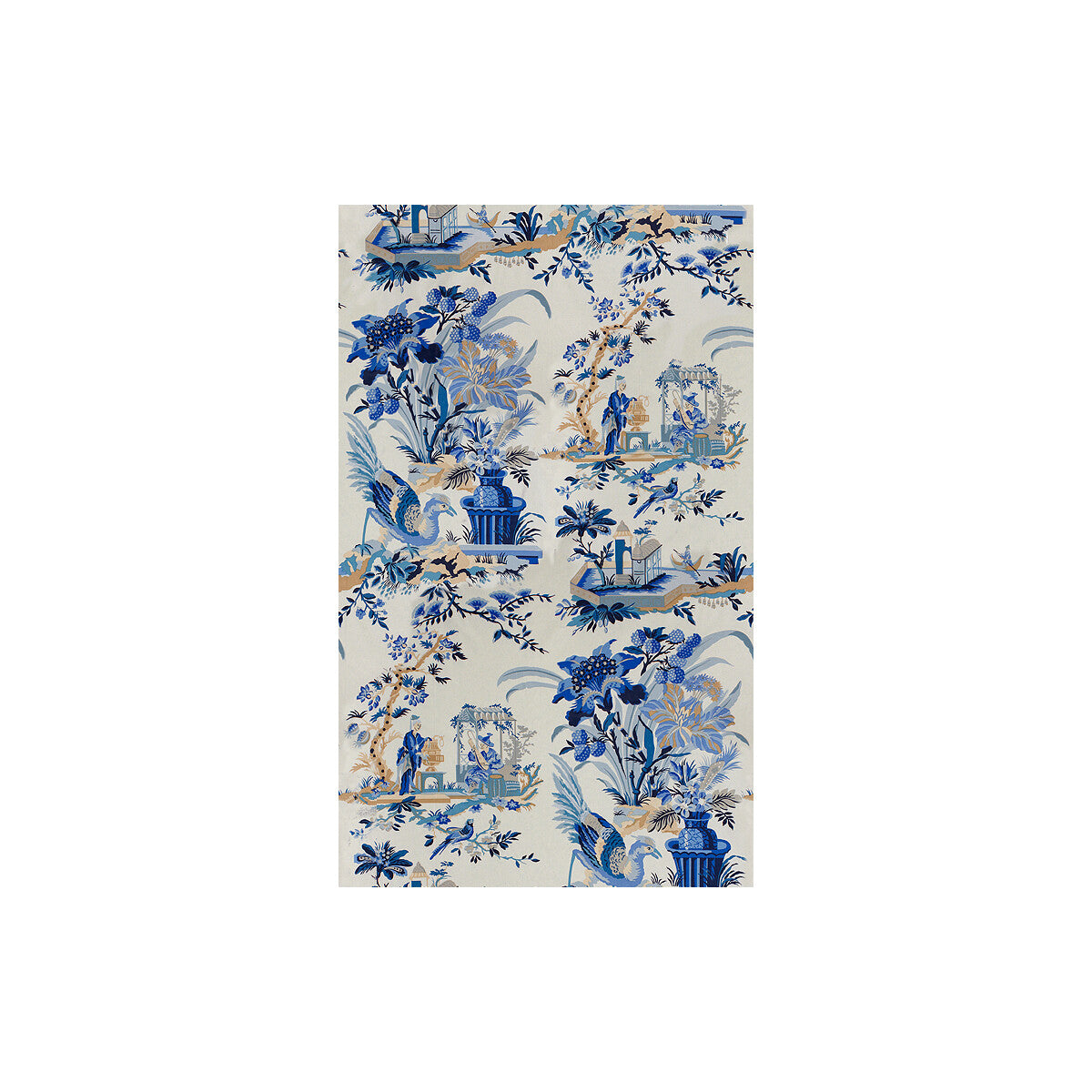 BRUNSCHWIG & FILS 8012135.51.0 LE LAC BLUE/WHITE Fabric - Eade's Wallpaper