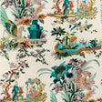 BRUNSCHWIG & FILS 8012136.513.0 LE LAC AQUA/GREEN Fabric - Eade's Wallpaper