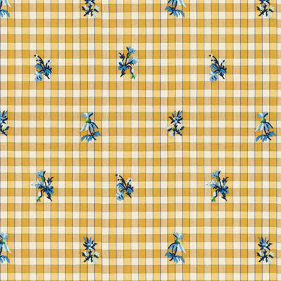 BRUNSCHWIG & FILS 8013113.4.0 LA SEYNE FLEURI SUNFLOWER Fabric - Eade's Wallpaper