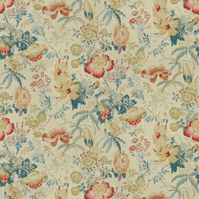 BRUNSCHWIG & FILS 8013143.195.0 EDENWOOD HDB RED/BLUE Fabric - Eade's Wallpaper