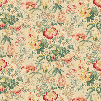 BRUNSCHWIG & FILS 8013143.73.0 EDENWOOD HDB PINK/GREEN Fabric - Eade's Wallpaper