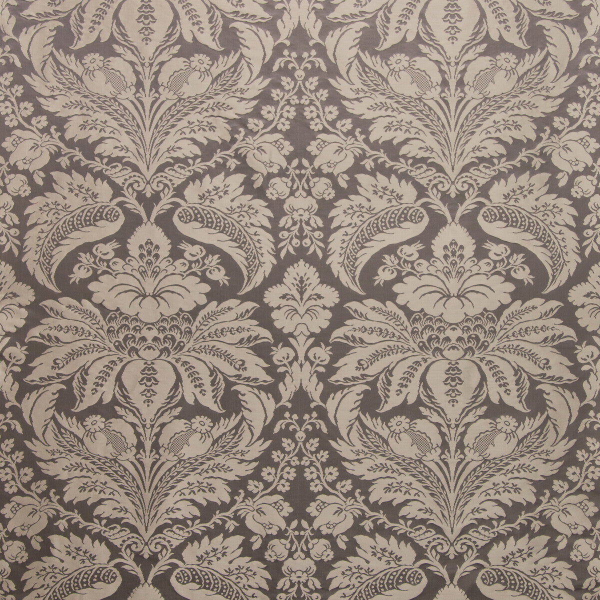 BRUNSCHWIG & FILS 8013188.21.0 DAMASK PIERRE CHARCOAL Fabric - Eade's Wallpaper