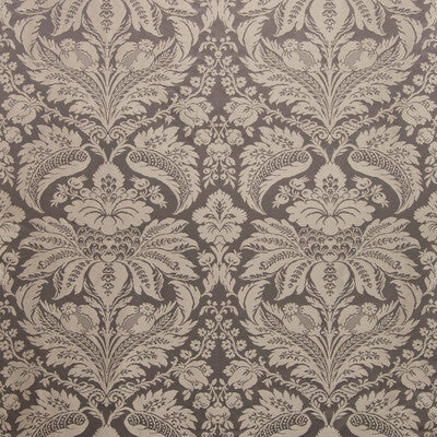 BRUNSCHWIG & FILS 8013188.21.0 DAMASK PIERRE CHARCOAL Fabric - Eade's Wallpaper