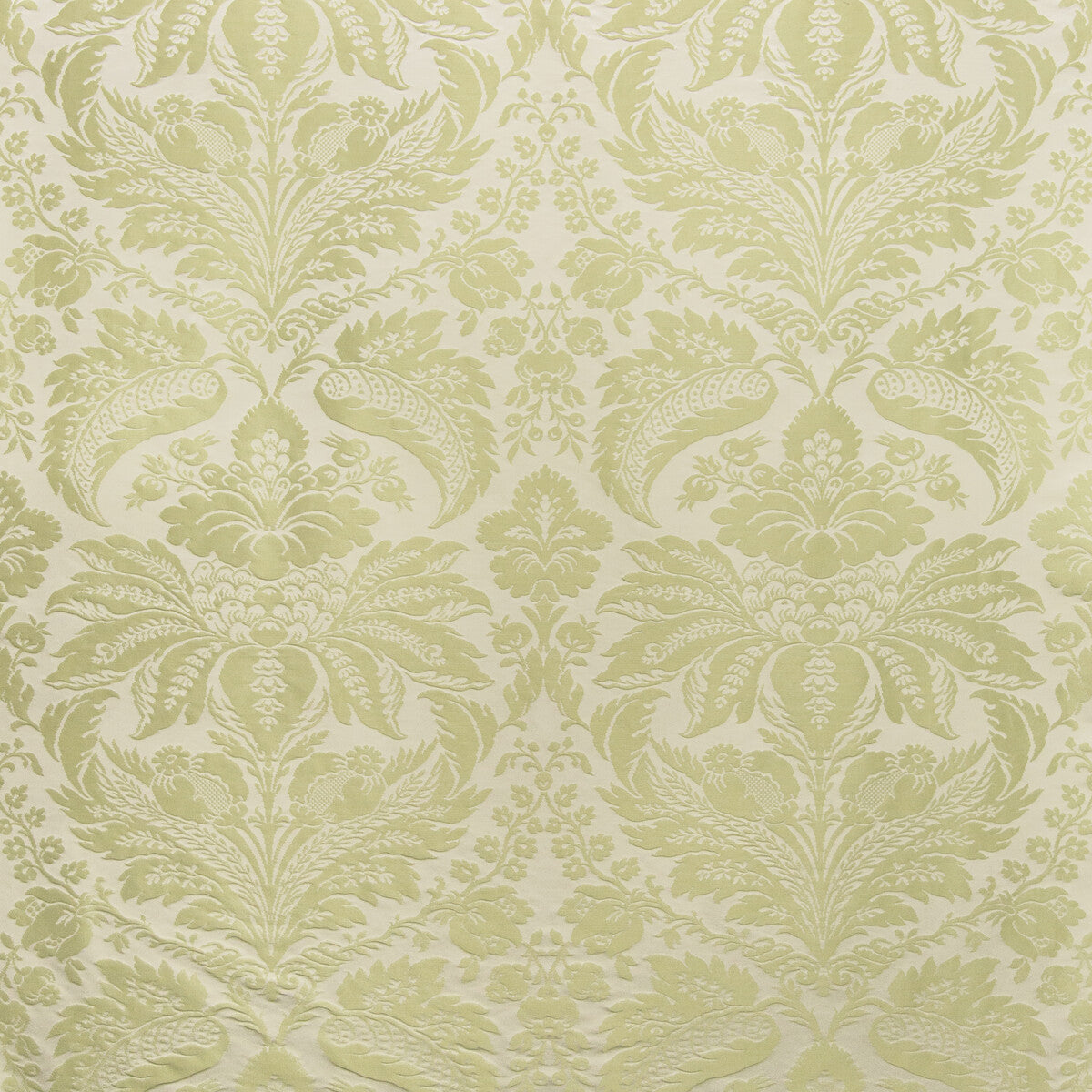 BRUNSCHWIG & FILS 8013188.311.0 DAMASK PIERRE LICHEN Fabric - Eade's Wallpaper
