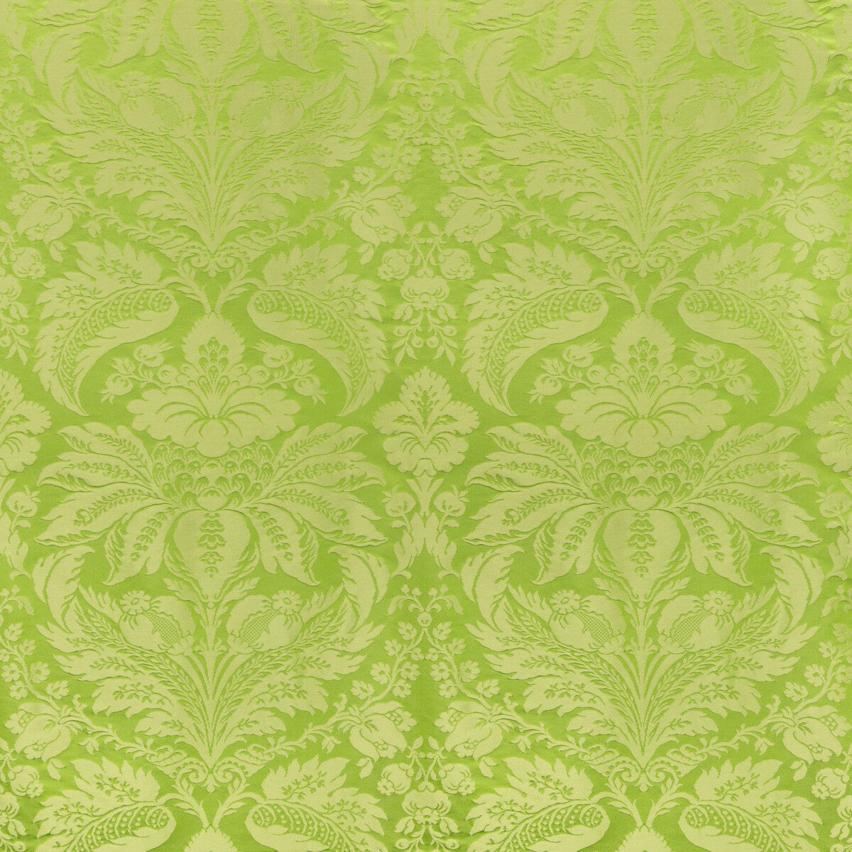 BRUNSCHWIG & FILS 8013188.33.0 DAMASK PIERRE GREEN Fabric - Eade's Wallpaper