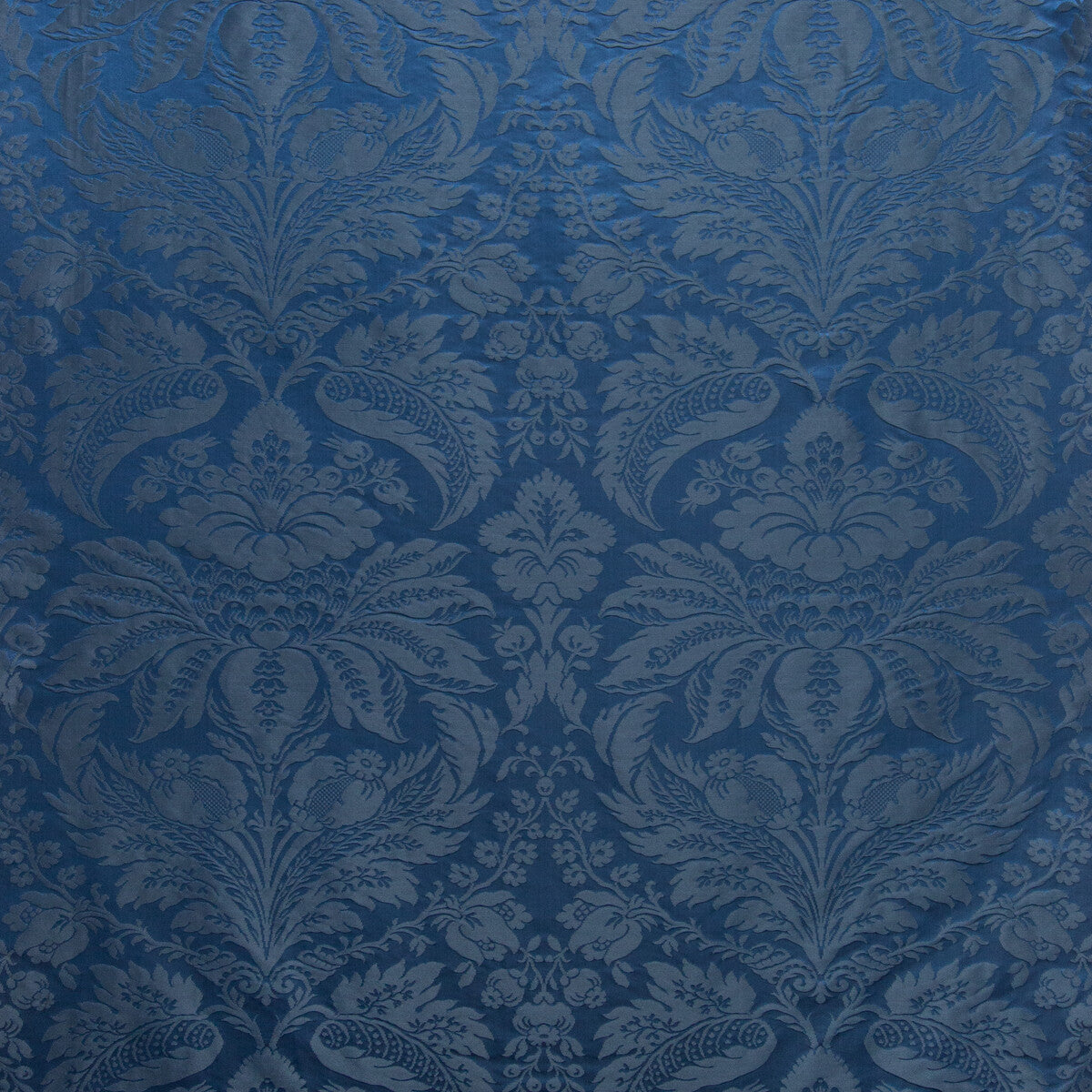 BRUNSCHWIG & FILS 8013188.55.0 DAMASK PIERRE OCEAN Fabric - Eade's Wallpaper