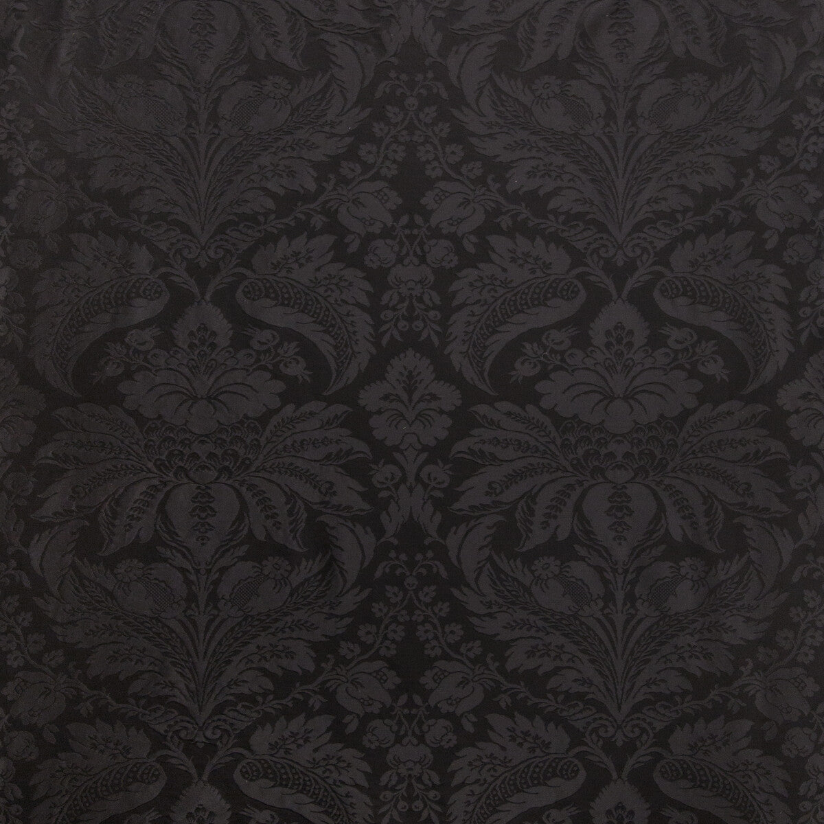 BRUNSCHWIG & FILS 8013188.8.0 DAMASK PIERRE BLACK Fabric - Eade's Wallpaper