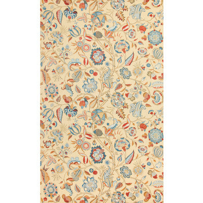 BRUNSCHWIG & FILS 8014106.195.0 ARAVALI CURRANT/BLUE Fabric - Eade's Wallpaper