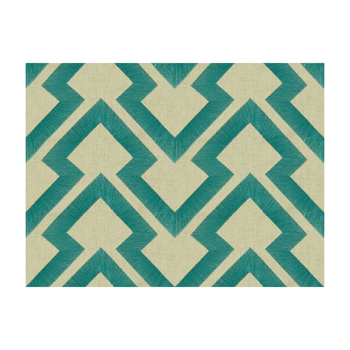 BRUNSCHWIG & FILS 8014122.13.0 LIGHTNING BOLT TURQUOISE Fabric - Eade's Wallpaper