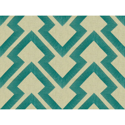 BRUNSCHWIG & FILS 8014122.13.0 LIGHTNING BOLT TURQUOISE Fabric - Eade's Wallpaper