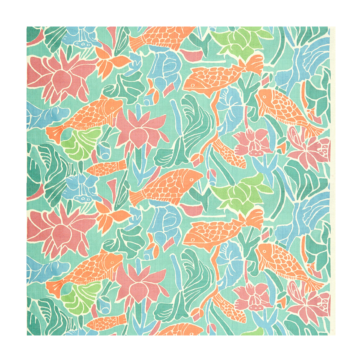 BRUNSCHWIG & FILS 8015105.712.0 AQUARIUM CORAL REEF Fabric - Eade's Wallpaper
