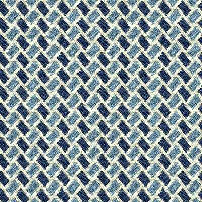 BRUNSCHWIG & FILS 8015112.5.0 NEW BRIQUETAGE SKY/INDIGO Fabric - Eade's Wallpaper