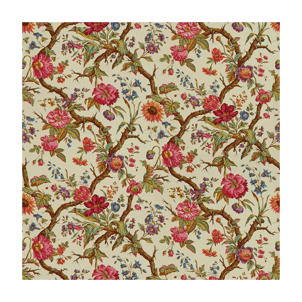 BRUNSCHWIG & FILS 8015129.1.0 ARBRE FLEURI BEIGE Fabric - Eade's Wallpaper