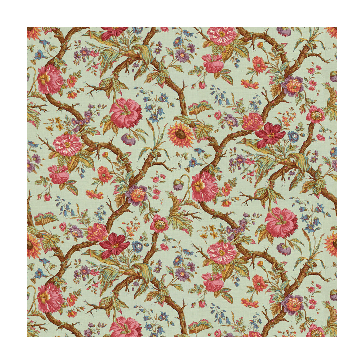 BRUNSCHWIG & FILS 8015129.135.0 ARBRE FLEURI CIEL Fabric - Eade's Wallpaper